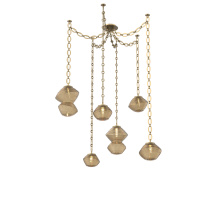 Hammerton SNB0089-06-GB-B-CH2-L1 - Mesa Multi Light Pendant Gilded Brass