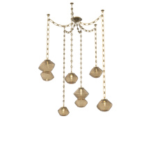 Hammerton SNB0089-06-GB-B-CH3-L3 - Mesa Multi Light Pendant Gilded Brass