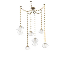Hammerton SNB0089-06-GB-C-CH3-L3 - Mesa Multi Light Pendant Gilded Brass