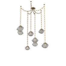 Hammerton SNB0089-06-GB-S-CH1-L3 - Mesa Multi Light Pendant Gilded Brass