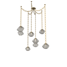Hammerton SNB0089-06-GB-S-CH2-L1 - Mesa Multi Light Pendant Gilded Brass