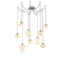 Hammerton SNB0089-09-BS-A-CH1-L3 - Mesa Multi Light Pendant Beige Silver