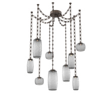 Hammerton SNB0091-09-FB-S-CH3-L1 - Vessel Multi Light Pendant Flat Bronze