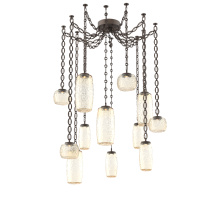 Hammerton SNB0091-12-FB-A-CH2-L3 - Vessel Multi Light Pendant Flat Bronze