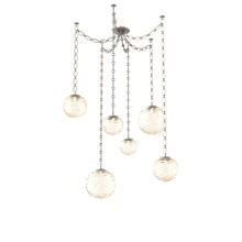 Hammerton SNB0092-06-BS-A-CH2-L1 - Gaia Multi Light Pendant Beige Silver