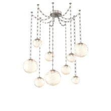 Hammerton SNB0092-09-BS-A-CH3-L3 - Gaia Multi Light Pendant Beige Silver
