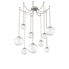 Hammerton SNB0092-09-BS-C-CH1-L1 - Gaia Multi Light Pendant Beige Silver