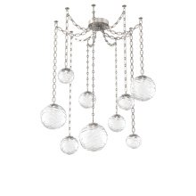 Hammerton SNB0092-09-BS-C-CH2-L3 - Gaia Multi Light Pendant Beige Silver