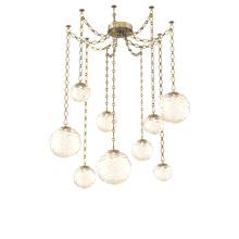 Hammerton SNB0092-09-GB-A-CH1-L1 - Gaia Multi Light Pendant Gilded Brass