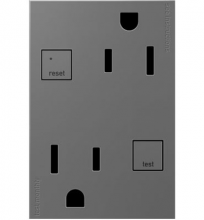 Legrand AGFTR2153M4 - adorne Plus Size Tamper-Resistant 15A Duplex Self-Test GFCI Receptacles, Magnesium