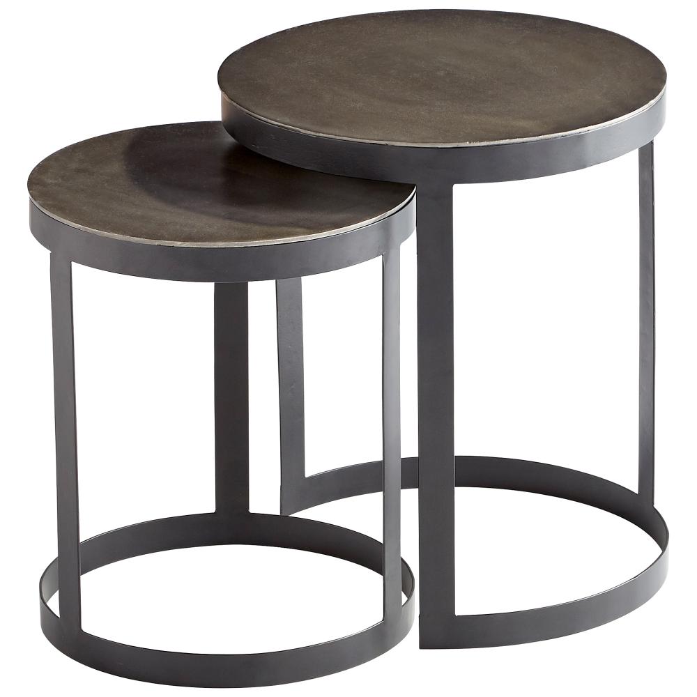 Monocroma Side Table Silver And Black