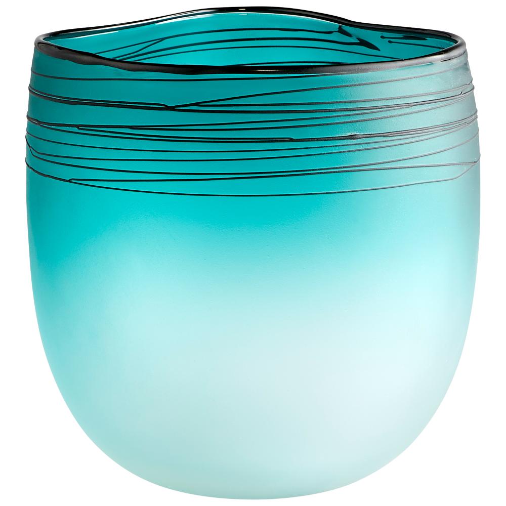 Kapalua Vase Blue And White - Medium