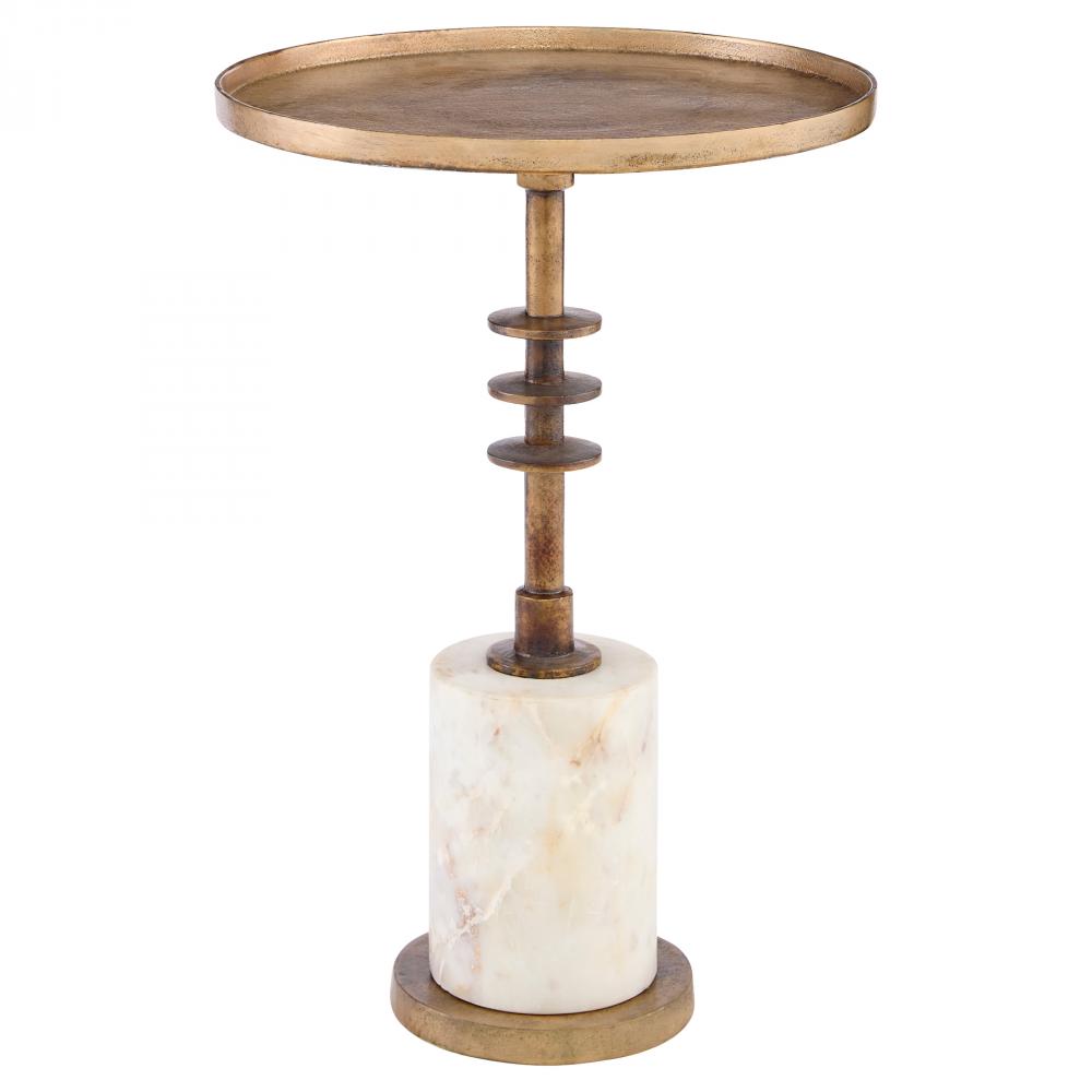 Jetson Accent Table Designed by J Kent Martin Antique Brass