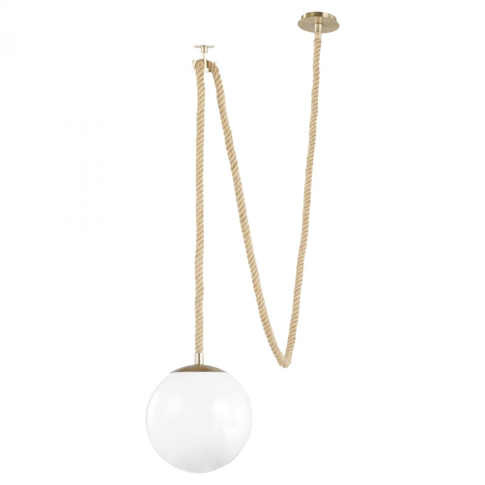 Rockport 1-Light Pendant Aged Brass Brown