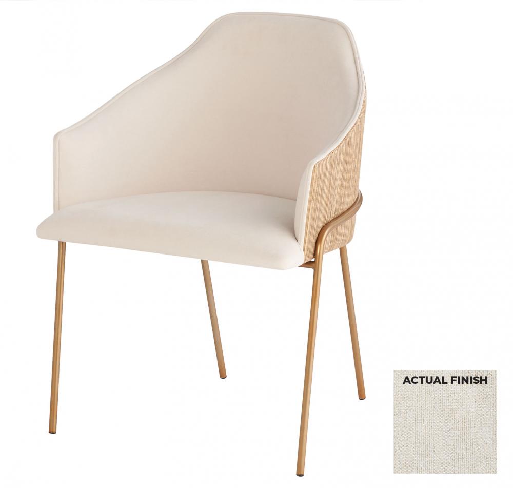 Menfis Dining Chair Off-White Chenille Basket Weave