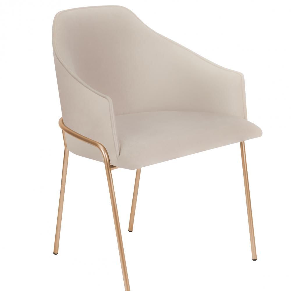 Menfis Dining Chair Light Tan Velour