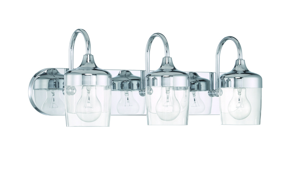 Wrenn 3 Light Vanity in Chrome