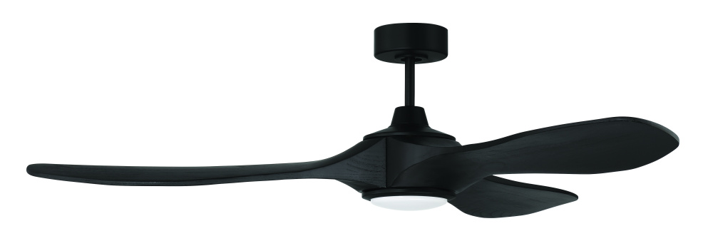 Envy 60" 3-Blade Indoor/Outdoor (Damp) Ceiling Fan in Flat Black w/ Flat Black Blades