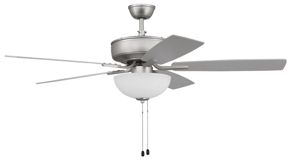 Pro Plus 211 52" 5-Blade Ceiling Fan in Brushed Nickel w/ Brushed Nickel/Greywood Blades