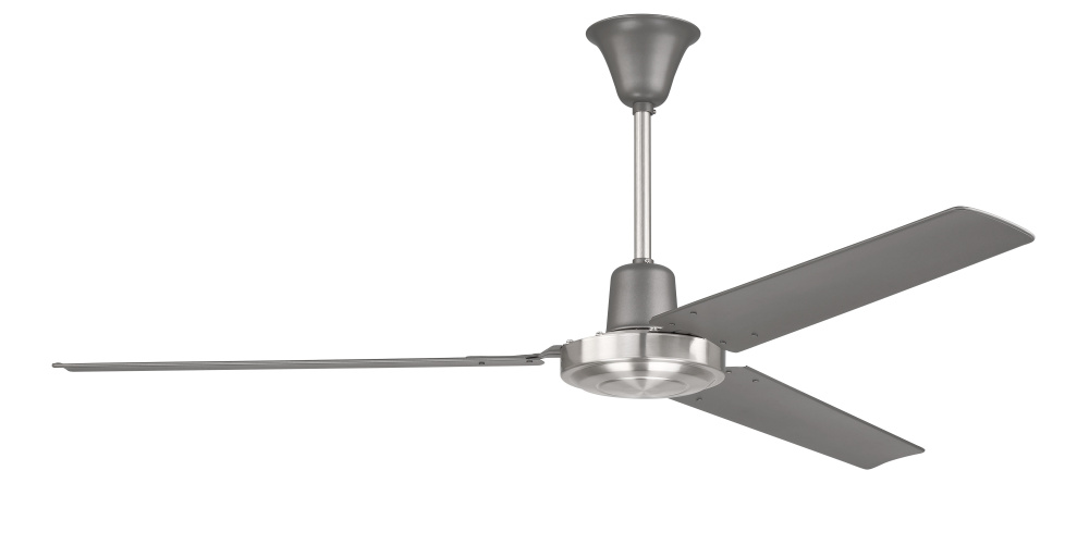 Utility 56" 3-Blade Ceiling Fan in Titanium/Brushed Polished Nickel w/ Titanium Finish Blades