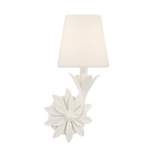 Crystorama 571-OP-MT - Broche 1 Light Matte White Sconce