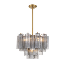 Crystorama ADD-306-AG-SM - Addis 6 Light Aged Brass Chandelier