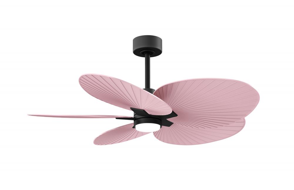 Alessandra Tropical - Five Blade Ceiling Fan - 5CCT Integrated LED - Matte Black Finish