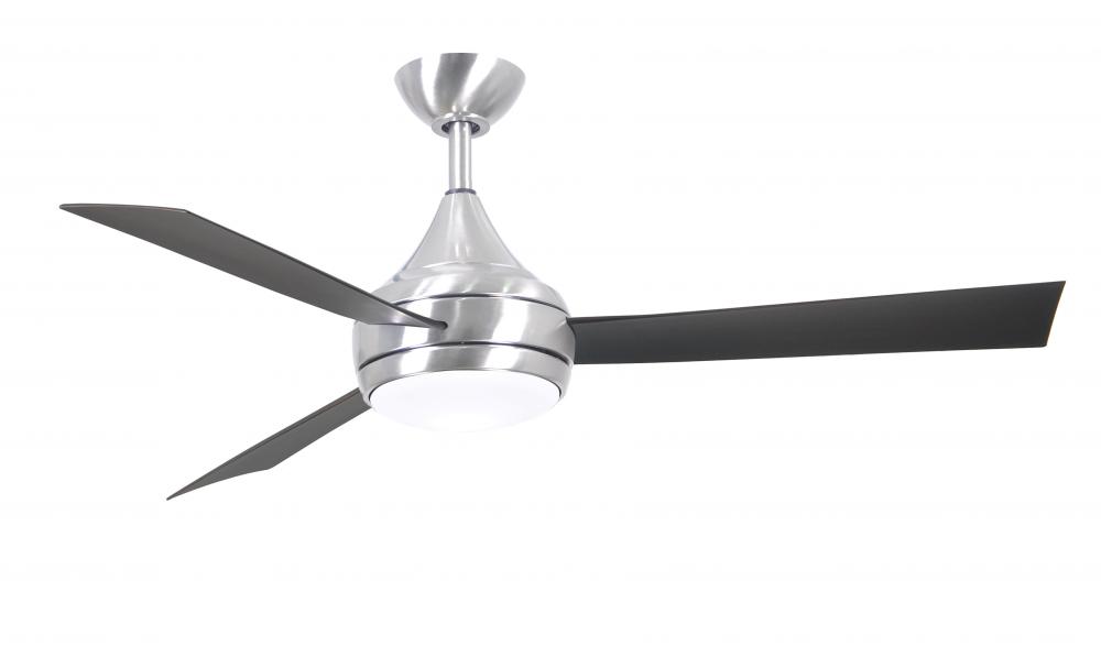 Donaire - Three Blade Paddle Fan - Integrated LED - Brushed Stainless Finish