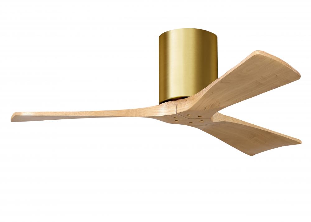 Irene - 3H - Brushed Brass - Light Maple Blades - 42" Blades