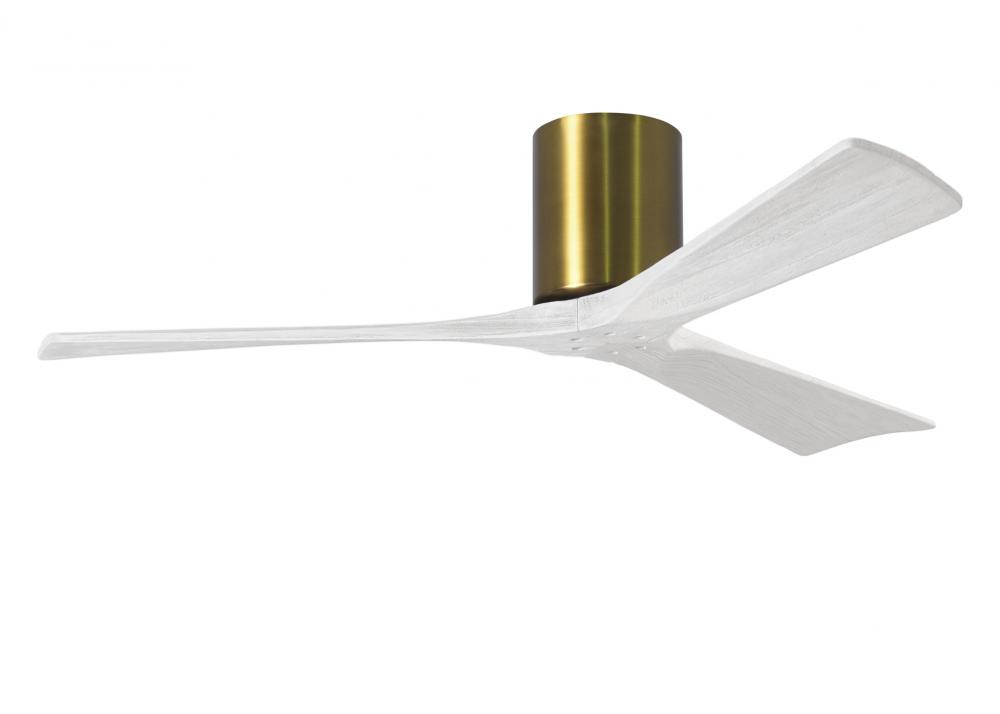 Irene - 3H - Brushed Brass - Matte White Blades - 52" Blades