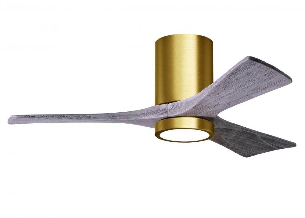 Irene - 3HLK - Brushed Brass - Barn Wood Tone Blades - 42" Blades