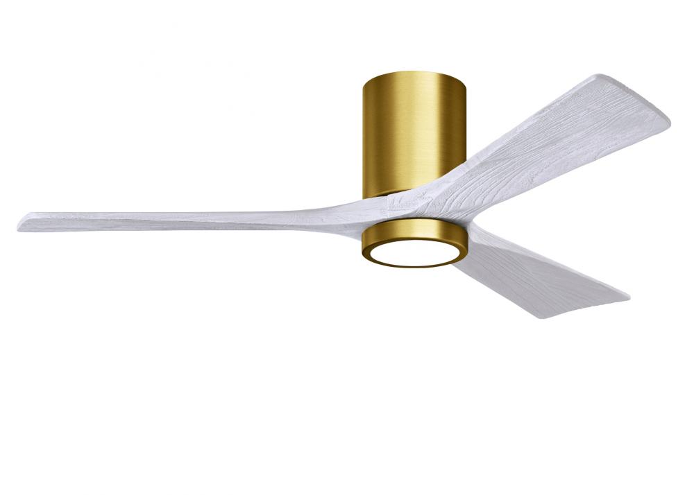 Irene - 3HLK - Brushed Brass - Matte White Blades - 52" Blades