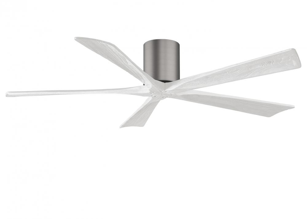 Irene - 5H - Brushed Pewter - Matte White Blades - 60" Blades