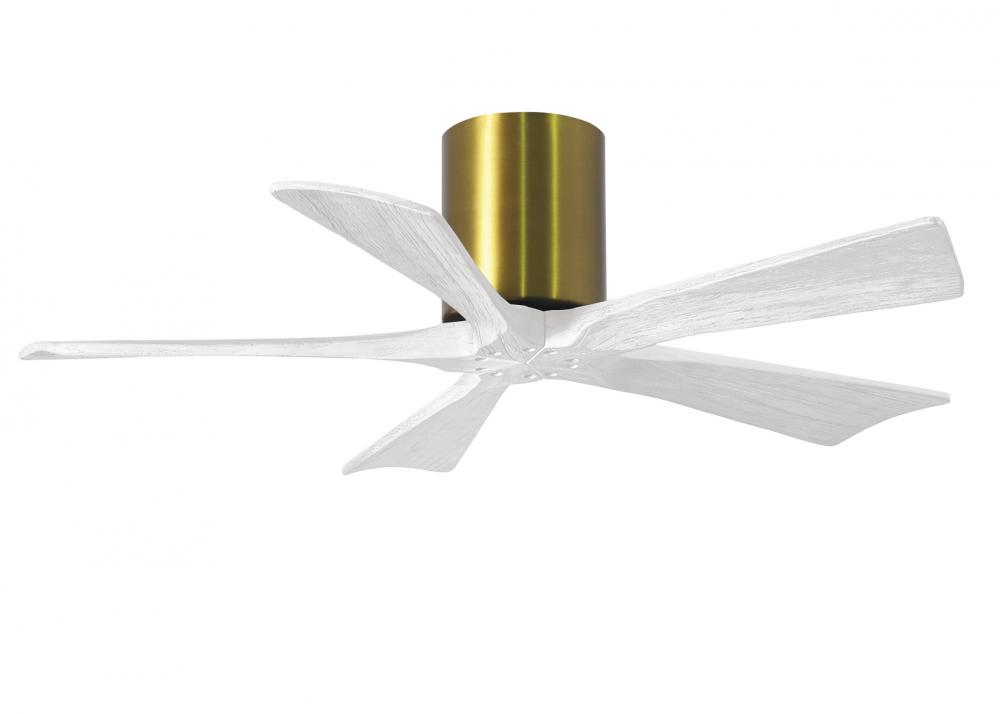 Irene - 5H - Brushed Brass - Matte White Blades - 42" Blades