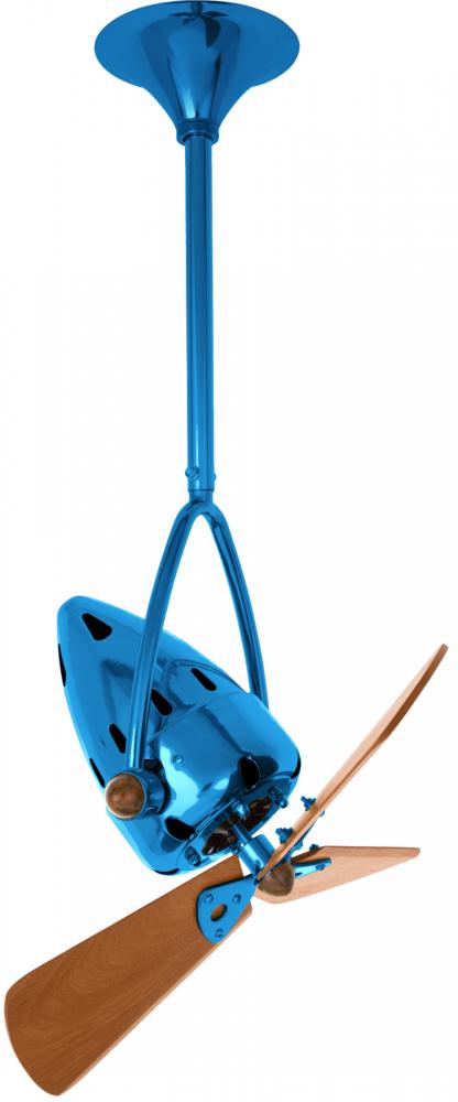 Jarold Direcional - Directional Ceiling Fan - Agua Marinha Finish - Mahogany Tone Blades