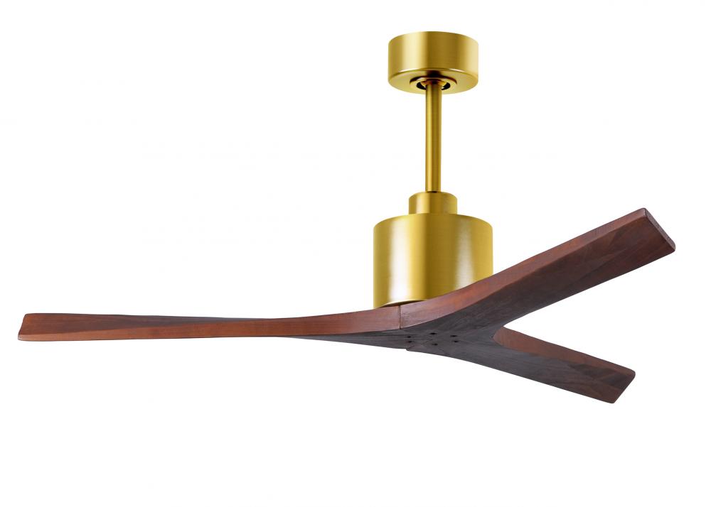 Mollywood - 52" Ceiling Fan - Brushed Brass Finish - Walnut Tone Blades