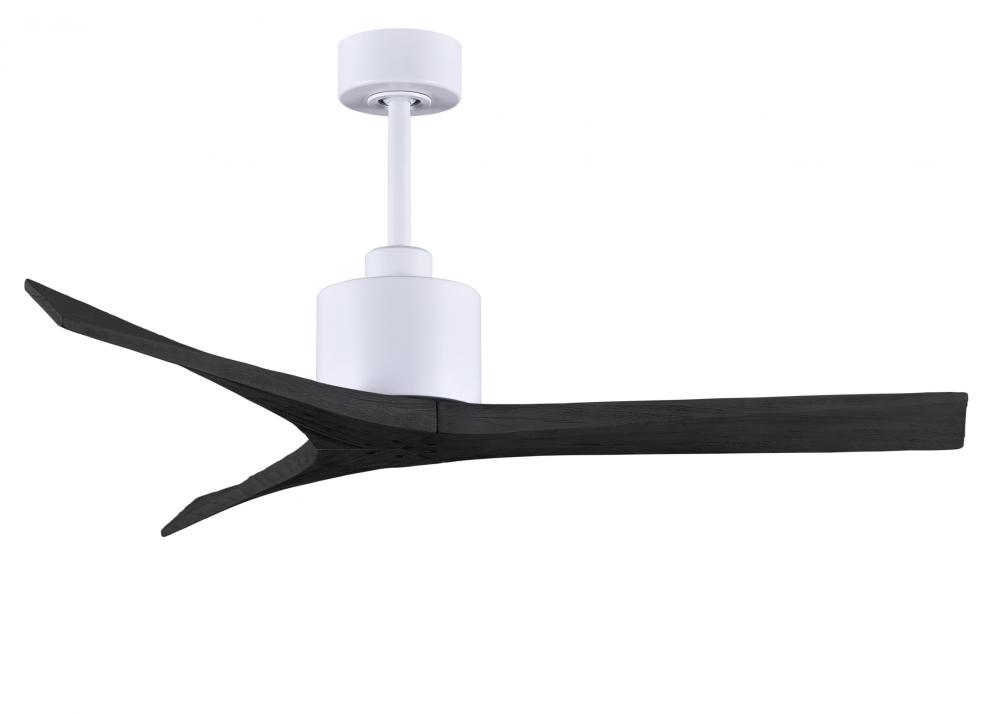 Mollywood - 52" Ceiling Fan - Matte White Finish - Matte Black Blades