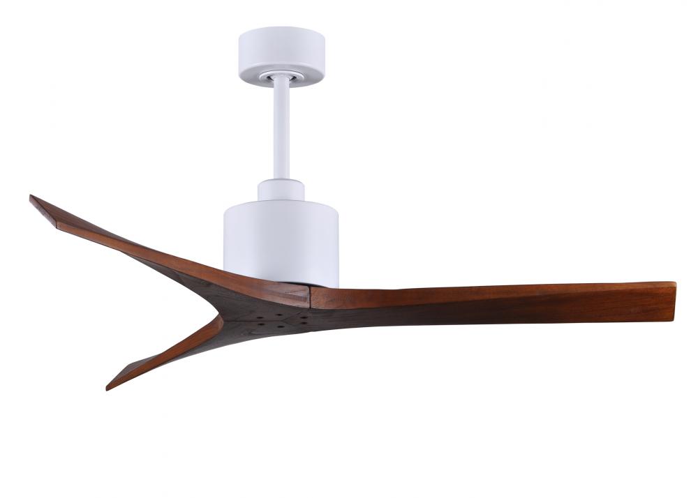 Mollywood - 52" Ceiling Fan - Matte White Finish - Walnut Tone Blades