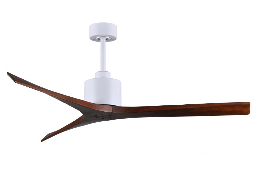 Mollywood - 60" Ceiling Fan - Matte White Finish - Walnut Tone Blades