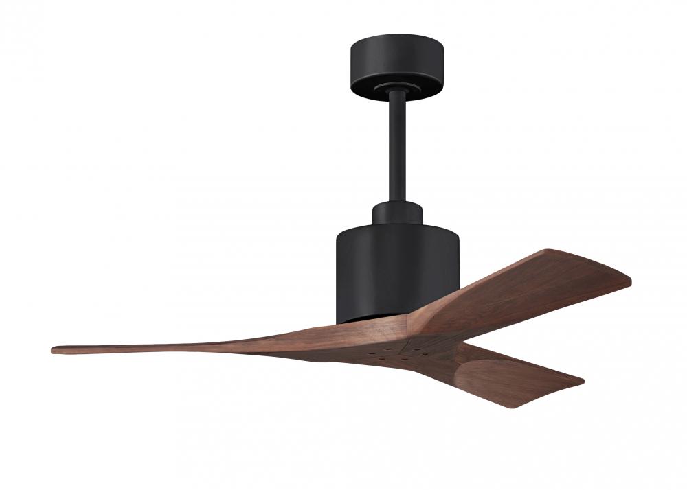 Nan - 42" Ceiling Fan - Matte Black Finish - Walnut Tone Blades