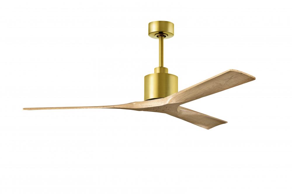 Nan - 60" Ceiling Fan - Brushed Brass Finish - Light Maple Tone Blades