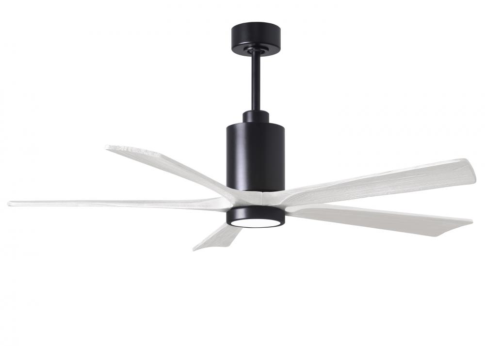 Patricia-5-60" Five Blade Ceiling Fan-5CCT Integrated LED-Matte Black Finish-Matte White Blades