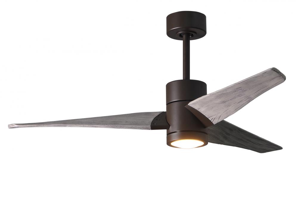 Super Janet - 52" Ceiling Fan - Integrated LED - Textured Bronze Finish - Barn Wood Tone Blades