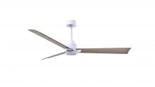 Matthews Fan Company AK-MWH-GA-56 - Alessandra - Matte White - Gray Ash Tone Blades - 56" Blades - 10" Downrod