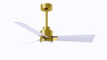 Matthews Fan Company AKLK-BRBR-MWH-42 - Alessandra-42" Three Blade Transitional Ceiling Fan-5CCT Integrated LED-Brushed Brass Finish