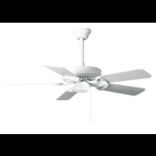 Matthews Fan Company AM-TW-WH-42 - America - 42" Builder Fan - Gloss White Finish - Reversible White/Wood Tone Blades