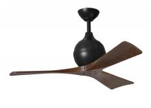 Matthews Fan Company IR3-BK-WA-42 - Irene 3 - Black - Walnut Tone Blades - 42" Blades - 10" Downrod