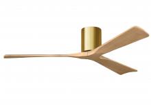 Matthews Fan Company IR3H-BRBR-LM-60 - Irene - 3H - Brushed Brass - Light Maple Blades - 60" Blades