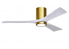 Matthews Fan Company IR3HLK-BRBR-MWH-52 - Irene - 3HLK - Brushed Brass - Matte White Blades - 52" Blades