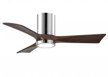 Matthews Fan Company IR3HLK-CR-WA-42 - Irene-3HLK-42" Three Blade Flush Mount Paddle Fan-5CCT Integrated LED -Polished Chrome Finish